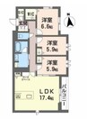 Ｆａｉｒｖｉｅｗ学園通り 3LDKの間取り