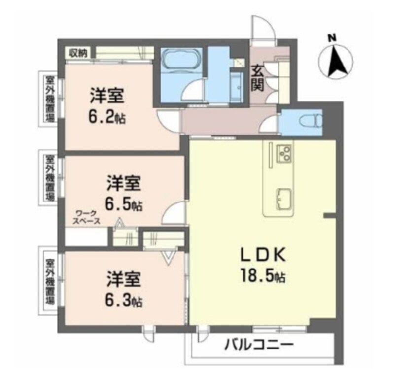 間取図 Ｆａｉｒｖｉｅｗ学園通り