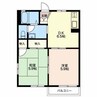 原町アパートメント北 2DKの間取り