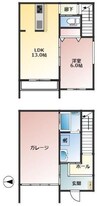 ＭＮガレージ 1LDKの間取り