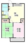 ハイツ朝 2DKの間取り