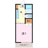 グリーンベルテ 1Kの間取り