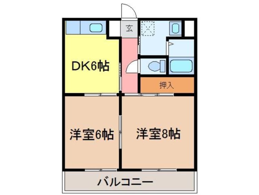 間取図 マンションレインボー２