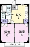 サンビレッヂ 2DKの間取り