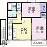 クレストールＳＡＴＯＵ 2DKの間取り