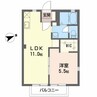 キャッスル殿岡 1LDKの間取り