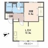 エスペランサハイツ 1LDKの間取り
