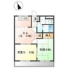 ノーブルヨシザワ 2DKの間取り