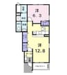 クレメントヒルＡ棟 1LDKの間取り