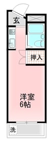クロス牛臥 1Rの間取り