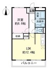 ＬＡＴＴＥ外原館 1LDKの間取り