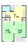 田代ハイツＡ 2DKの間取り