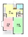 田代ハイツＣ 2DKの間取り