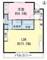 テルツァ上土狩 1LDKの間取り