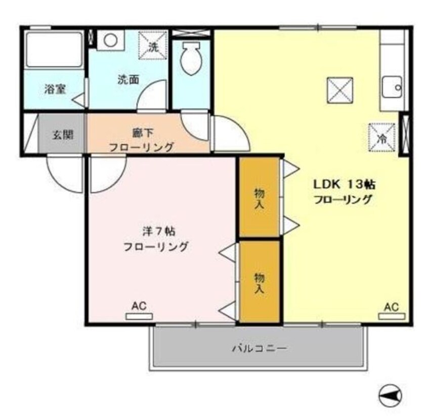 間取図 御殿場線（静岡県内）/大岡駅 徒歩23分 1階 築21年