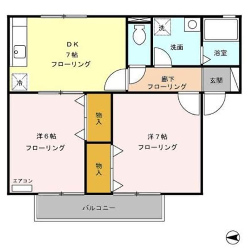 間取図 御殿場線（静岡県内）/大岡駅 徒歩23分 2階 築21年