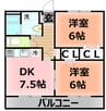 東海道本線/三島駅 バス:14分:停歩4分 2階 築20年 2DKの間取り