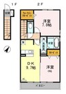 伊豆箱根鉄道駿豆線/伊豆長岡駅 徒歩7分 2階 築12年 2DKの間取り