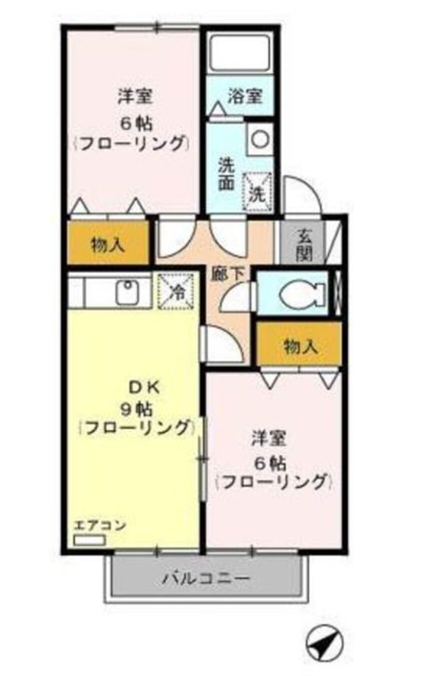 間取図 東海道本線/沼津駅 バス20分大門口下車:停歩3分 2階 築22年