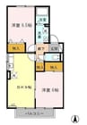 伊豆箱根鉄道駿豆線/韮山駅 徒歩10分 2階 築24年 2DKの間取り