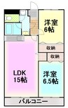 ベルエポック・フジカ 2LDKの間取り