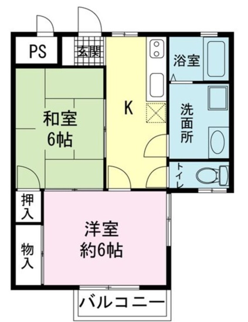 間取図 伊豆箱根鉄道駿豆線/田京駅 徒歩5分 2階 築32年