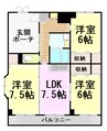 東海道本線/三島駅 バス:22分:停歩3分 5階 築22年 3DKの間取り