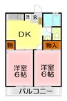 東海道本線/三島駅 バス:20分:停歩3分 1階 築26年 2DKの間取り