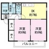 伊豆箱根鉄道駿豆線/大場駅 徒歩11分 2階 築28年 2DKの間取り