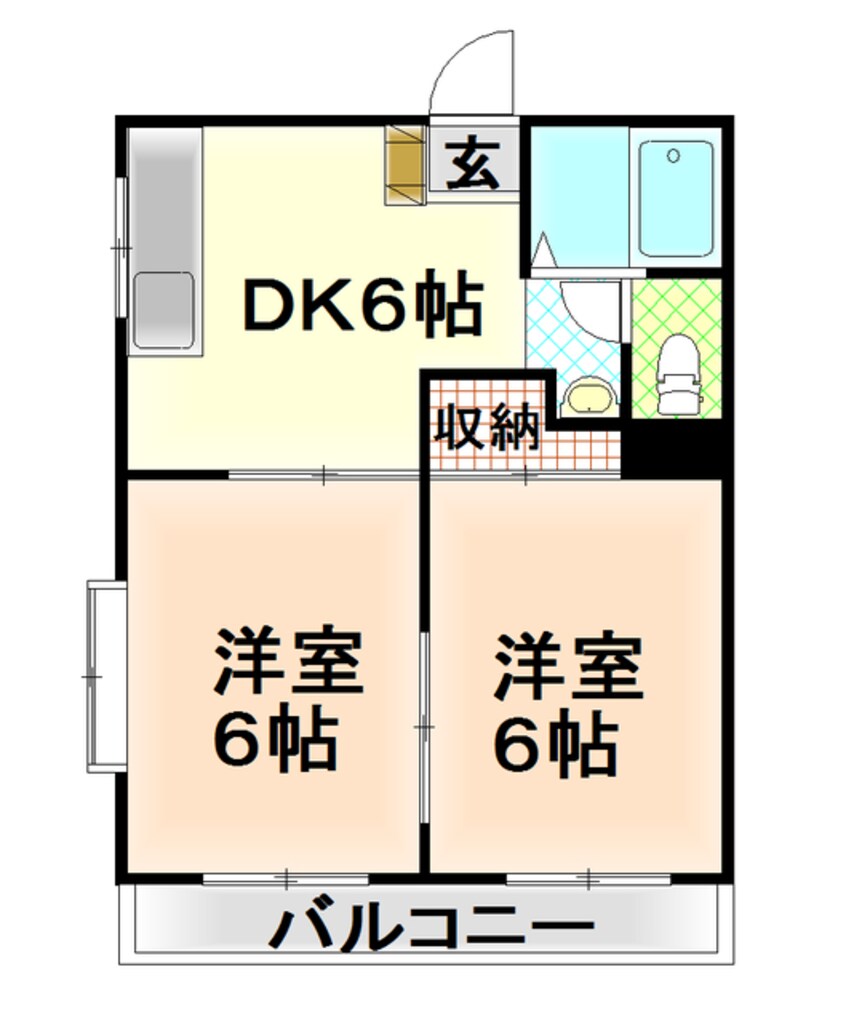 間取図 東海道本線/三島駅 バス15分八幡下車:停歩1分 3階 築36年