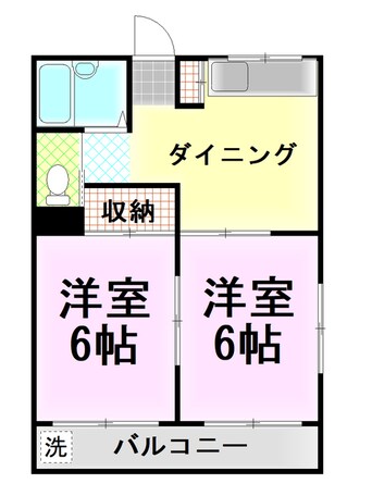 間取図 東海道本線/三島駅 バス15分八幡下車:停歩1分 3階 築36年