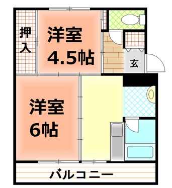 間取図 伊豆箱根鉄道駿豆線/田京駅 徒歩22分 2階 築48年