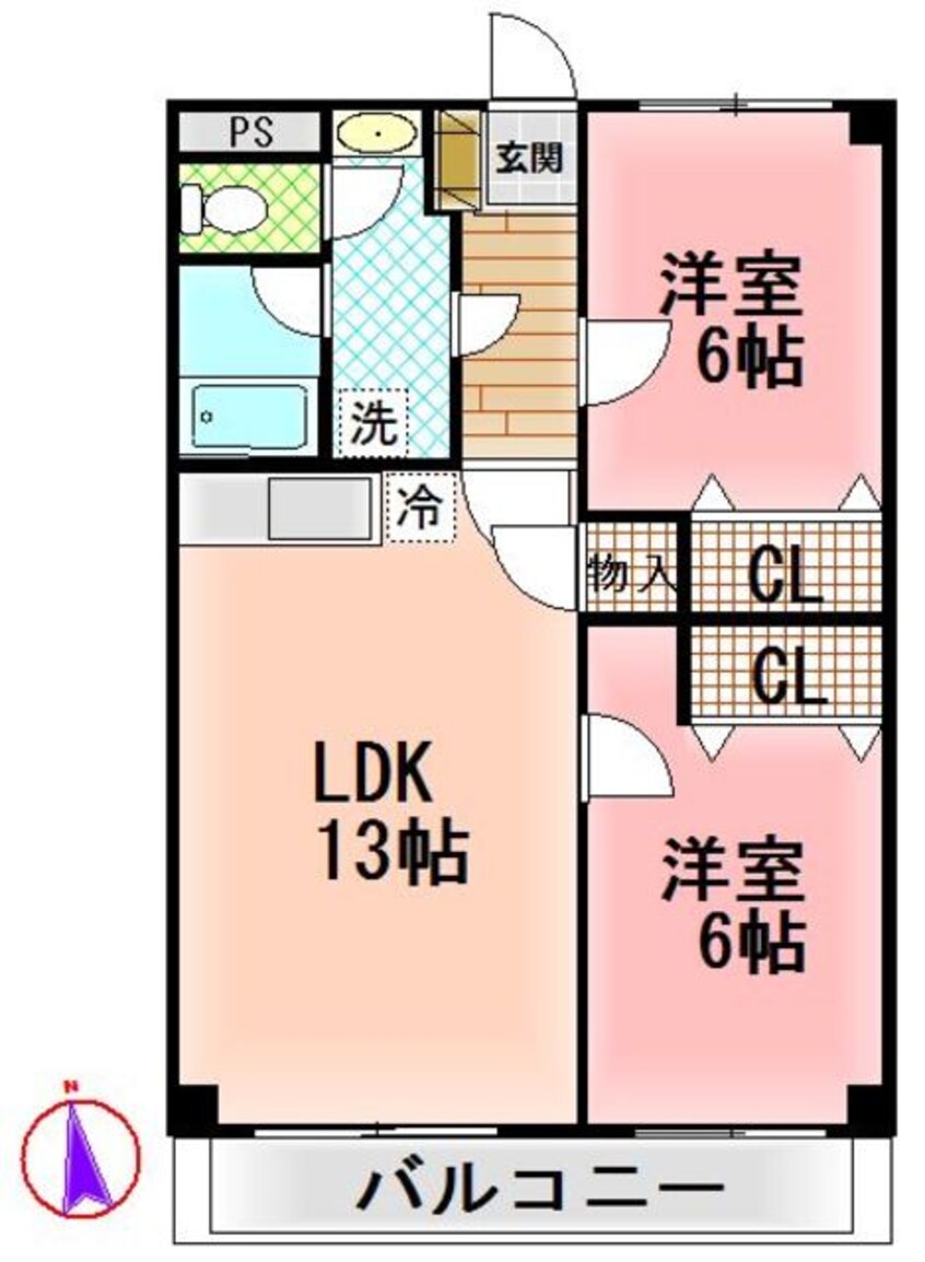 間取図 伊豆箱根鉄道駿豆線/大場駅 徒歩18分 2階 築28年