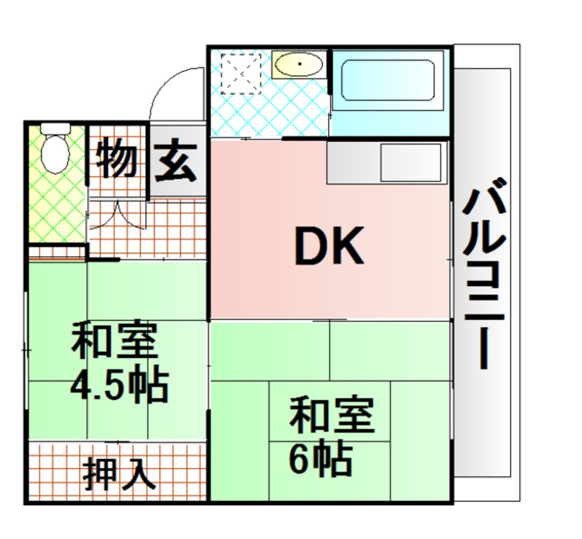 間取図 伊豆箱根鉄道駿豆線/田京駅 徒歩22分 3階 築47年