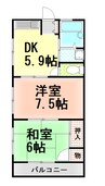 伊豆箱根鉄道駿豆線/田京駅 徒歩10分 2階 築29年 2DKの間取り