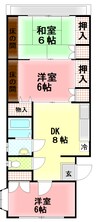 大慶ハイツ 3DKの間取り