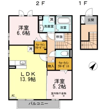 間取図 伊豆箱根鉄道駿豆線/伊豆長岡駅 徒歩9分 2階 築8年