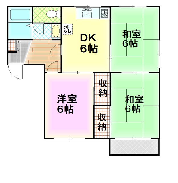 間取り図 ヒルズ　スワンＢ