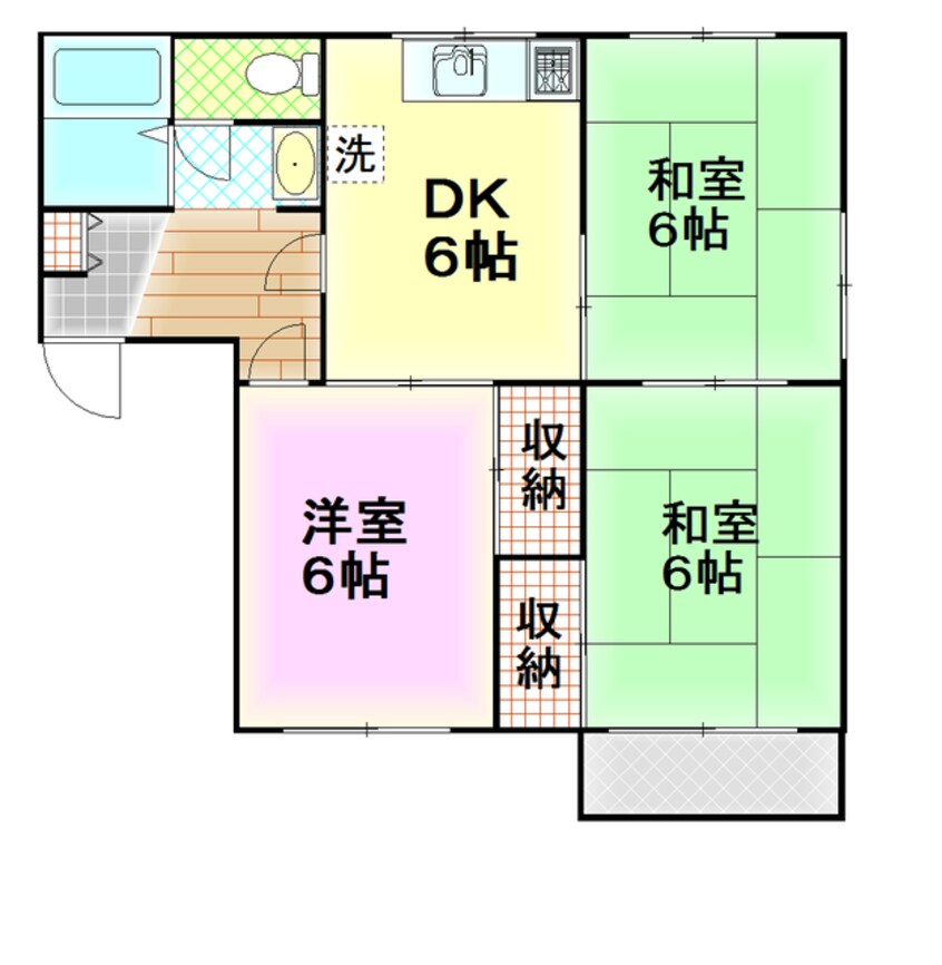 間取図 ヒルズ　スワンＢ