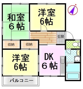 間取図 伊豆箱根鉄道駿豆線/大場駅 徒歩6分 2階 築29年