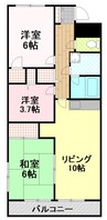 伊豆箱根鉄道駿豆線/修善寺駅 徒歩6分 3階 築34年 3LDKの間取り