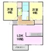 東海道新幹線（東海）/三島駅 徒歩30分 2階 築19年 2LDKの間取り