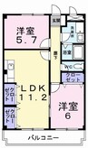 東海道本線/沼津駅 バス:14分:停歩2分 2階 築31年 2LDKの間取り