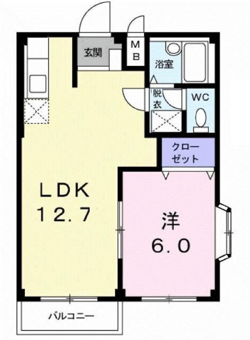 間取図 東海道本線/沼津駅 バス30分天井塚下車:停歩2分 2階 築36年