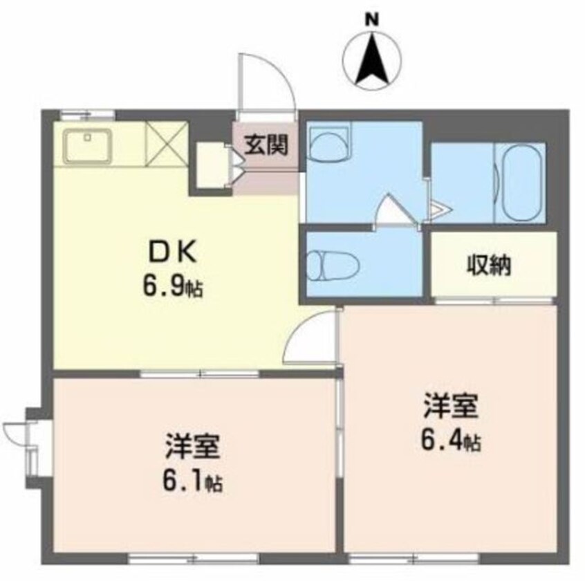 間取図 伊豆箱根鉄道駿豆線/三島二日町駅 徒歩15分 1階 築28年