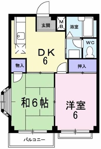 間取図 東海道本線/沼津駅 バス30分天上塚下車:停歩2分 2階 築35年