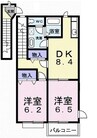 伊豆箱根鉄道駿豆線/大場駅 徒歩15分 2階 築24年 2DKの間取り