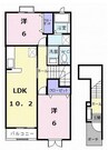 伊豆箱根鉄道駿豆線/伊豆仁田駅 バス:6分:停歩5分 2階 築17年 2LDKの間取り