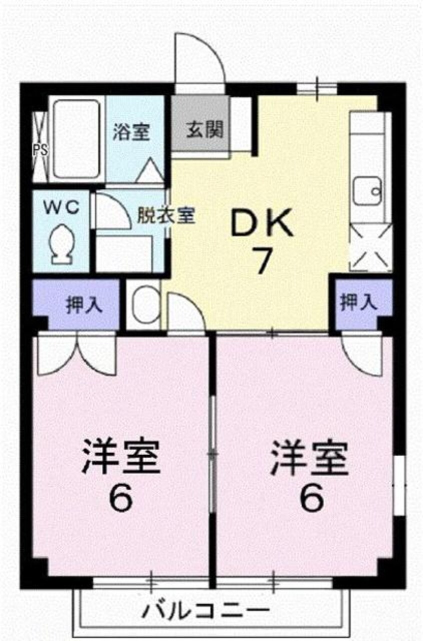 間取図 東海道本線/沼津駅 バス14分横山下車:停歩4分 1階 築29年