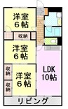 御殿場線（静岡県内）/沼津駅 バス:16分:停歩1分 3階 築25年 3LDKの間取り